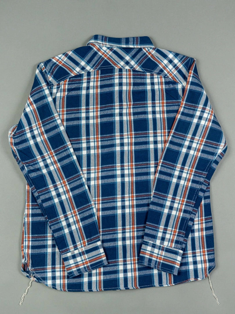 The Strike Gold Check Work Flannel Shirt Navy 11 The Strike Gold Check Work Flannel Shirt Navy