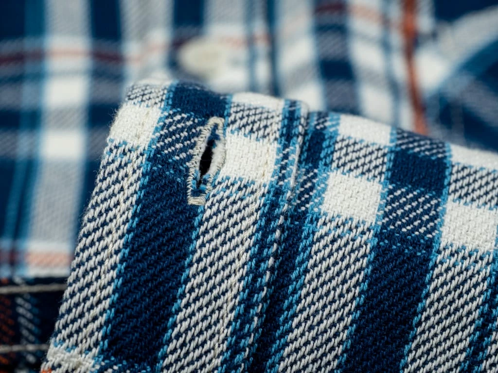 The Strike Gold Check Work Flannel Shirt Navy 30 The Strike Gold Check Work Flannel Shirt Navy