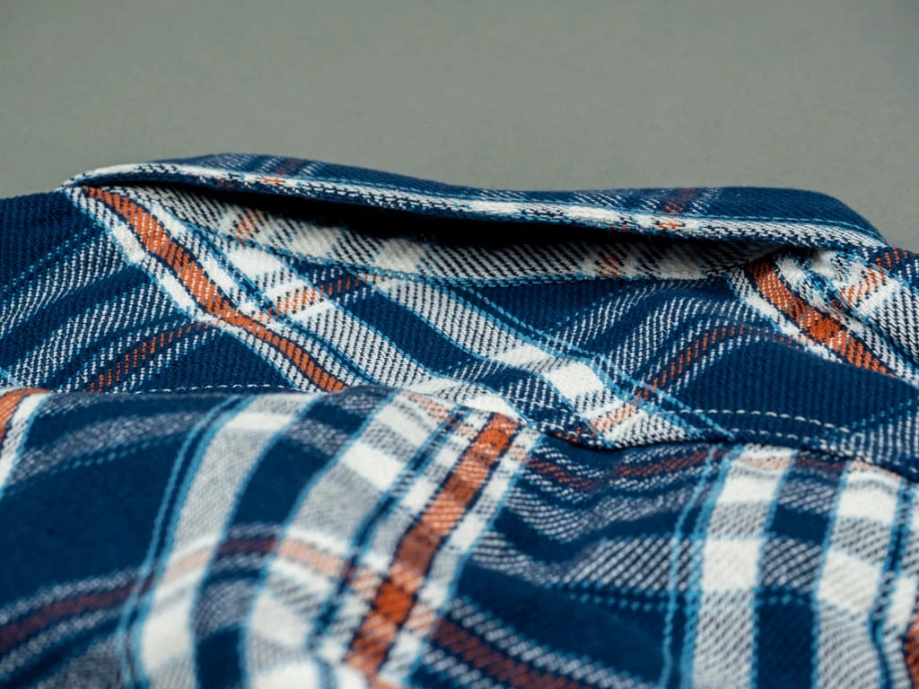 The Strike Gold Check Work Flannel Shirt Navy 27 The Strike Gold Check Work Flannel Shirt Navy