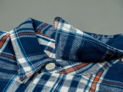 The Strike Gold Check Work Flannel Shirt Navy 54 The Strike Gold Check Work Flannel Shirt Navy