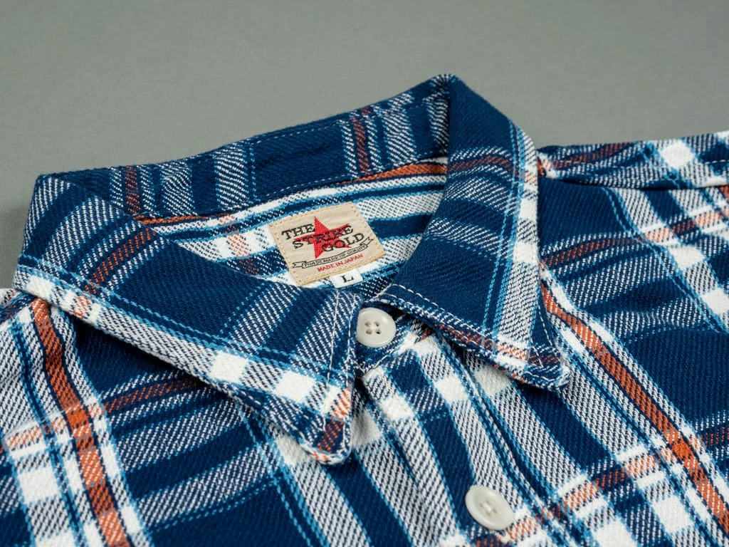 The Strike Gold Check Work Flannel Shirt Navy 12 The Strike Gold Check Work Flannel Shirt Navy