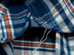 The Strike Gold Check Work Flannel Shirt Navy 48 The Strike Gold Check Work Flannel Shirt Navy