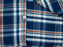The Strike Gold Check Work Flannel Shirt Navy 46 The Strike Gold Check Work Flannel Shirt Navy