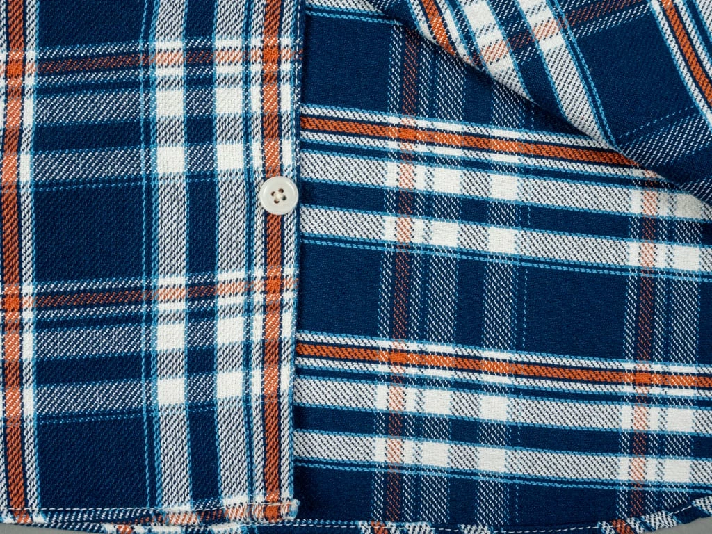 The Strike Gold Check Work Flannel Shirt Navy 18 The Strike Gold Check Work Flannel Shirt Navy