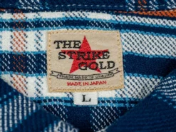 The Strike Gold Check Work Flannel Shirt Navy 51 The Strike Gold Check Work Flannel Shirt Navy