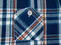 The Strike Gold Check Work Flannel Shirt Navy 43 The Strike Gold Check Work Flannel Shirt Navy