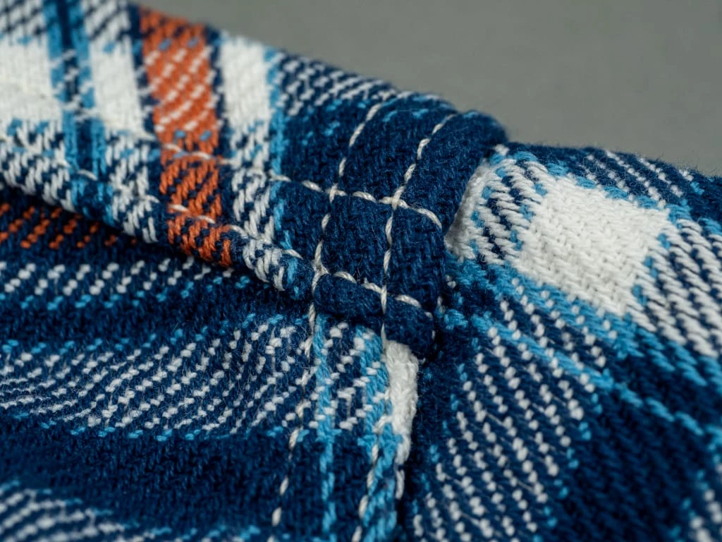 The Strike Gold Check Work Flannel Shirt Navy 28 The Strike Gold Check Work Flannel Shirt Navy