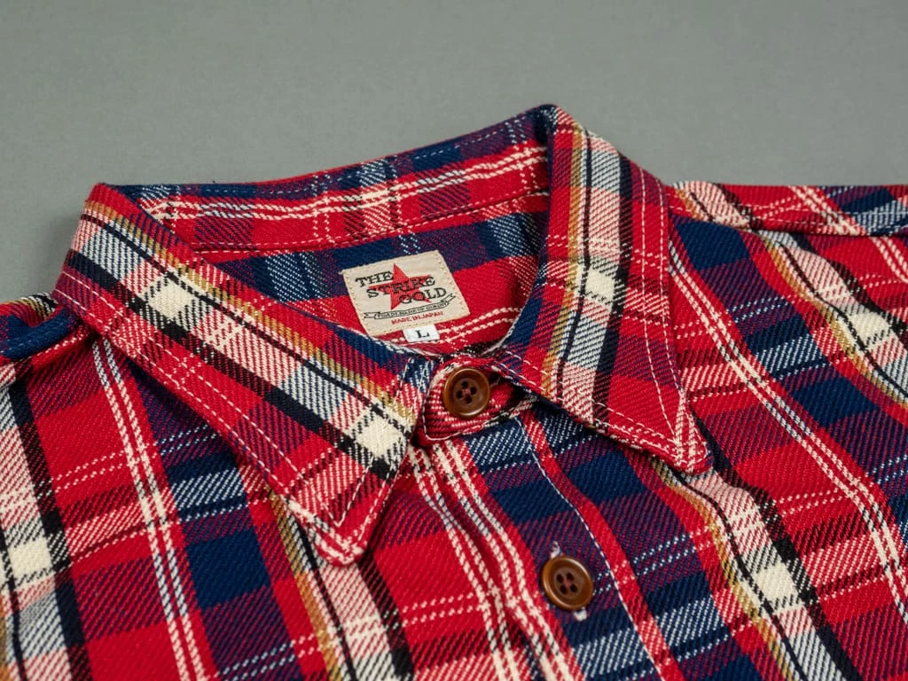 The Strike Gold Check Work Flannel Shirt Red 12 The Strike Gold Check Work Flannel Shirt Red