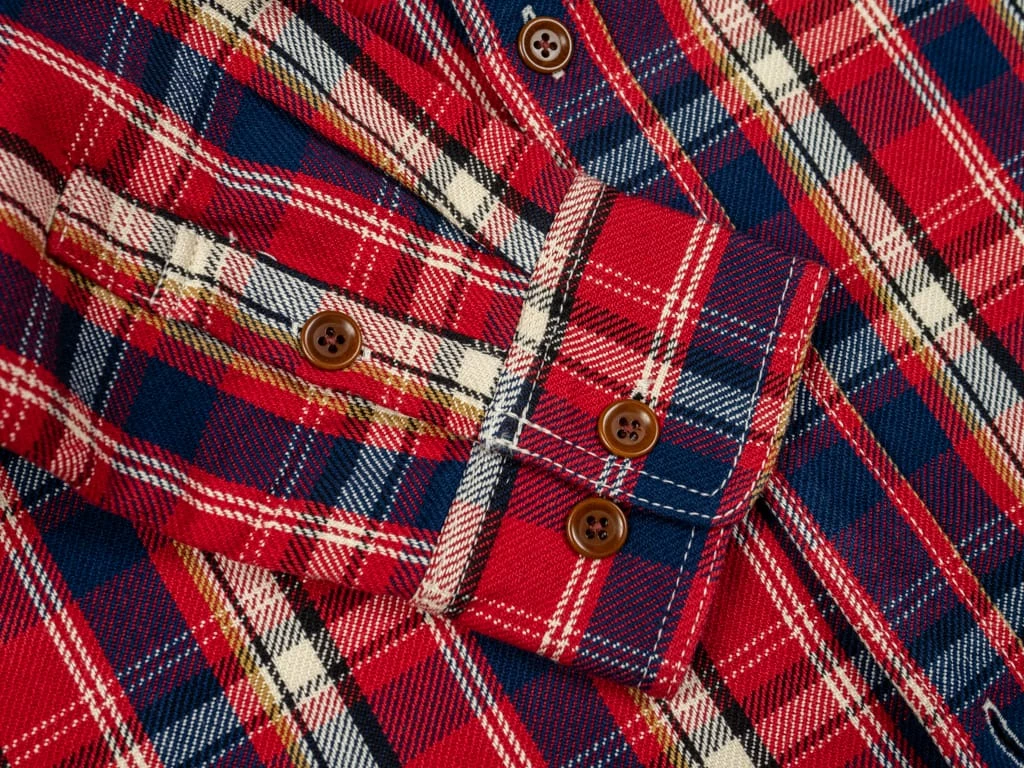 The Strike Gold Check Work Flannel Shirt Red 16 The Strike Gold Check Work Flannel Shirt Red
