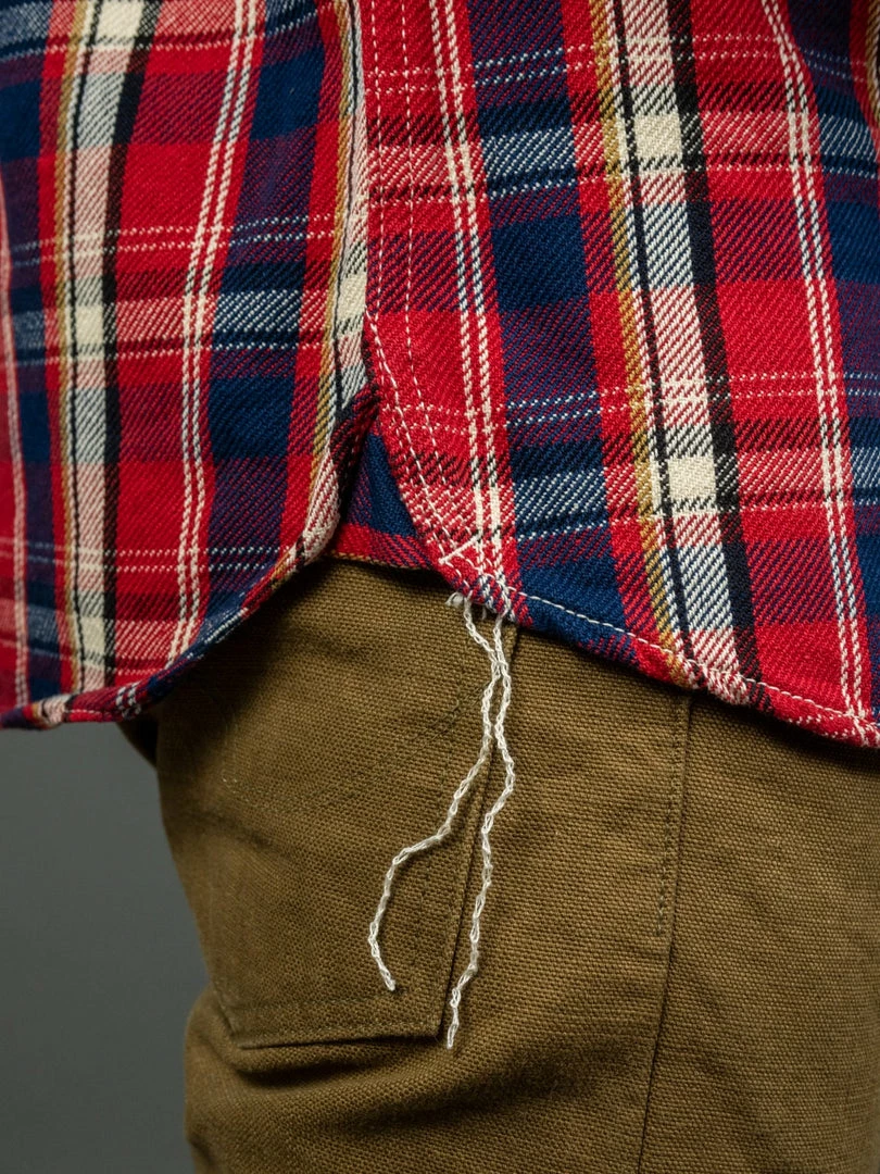 The Strike Gold Check Work Flannel Shirt Red 8 The Strike Gold Check Work Flannel Shirt Red