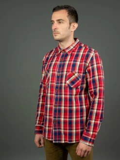 The Strike Gold Check Work Flannel Shirt Red 35 The Strike Gold Check Work Flannel Shirt Red