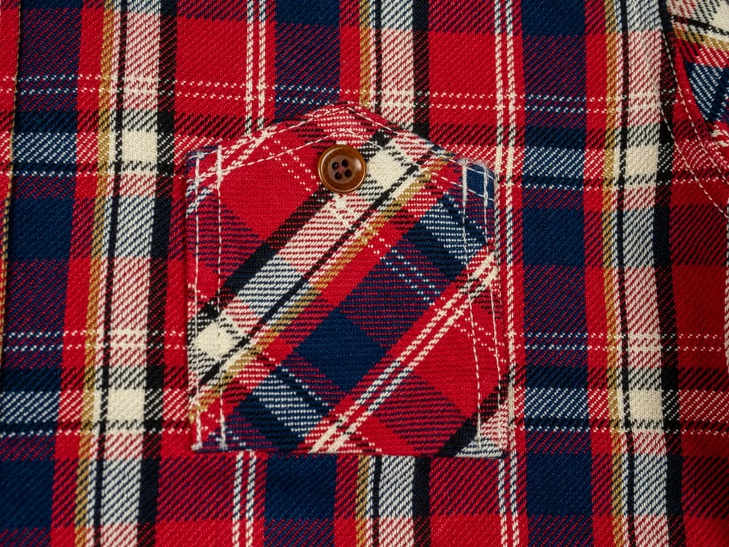 The Strike Gold Check Work Flannel Shirt Red 15 The Strike Gold Check Work Flannel Shirt Red