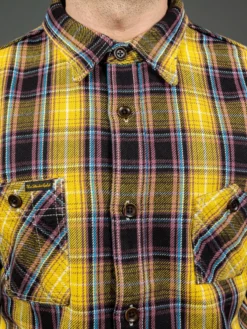 The Strike Gold Check Work Flannel Shirt Yellow
