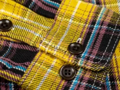 The Strike Gold Check Work Flannel Shirt Yellow