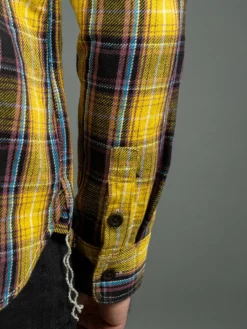 The Strike Gold Check Work Flannel Shirt Yellow