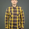 The Strike Gold Check Work Flannel Shirt Yellow