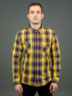 The Strike Gold Check Work Flannel Shirt Yellow