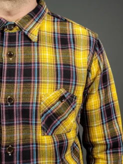 The Strike Gold Check Work Flannel Shirt Yellow