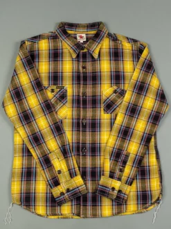 The Strike Gold Check Work Flannel Shirt Yellow