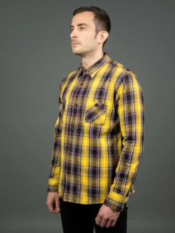 The Strike Gold Check Work Flannel Shirt Yellow