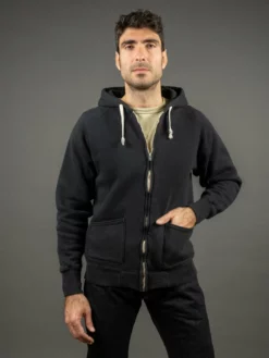 The Strike Gold Loopwheeled Zip Hoodie (Black)