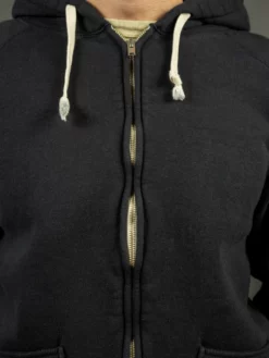 The Strike Gold Loopwheeled Zip Hoodie (Black)