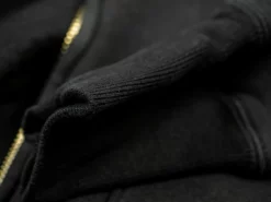 The Strike Gold Loopwheeled Zip Hoodie (Black)