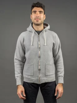 The Strike Gold Loopwheeled Zip Hoodie (Grey)