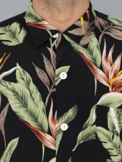 NEW ARRIVALS Trophy Clothing Duke Hawaiian Shirt Black