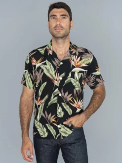 NEW ARRIVALS Trophy Clothing Duke Hawaiian Shirt Black