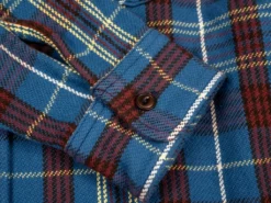 UES Heavy Flannel Shirt Dark Blue Check
