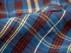 UES Heavy Flannel Shirt Dark Blue Check