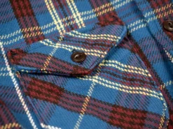 UES Heavy Flannel Shirt Dark Blue Check
