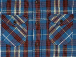 UES Heavy Flannel Shirt Dark Blue Check