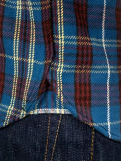 UES Heavy Flannel Shirt Dark Blue Check