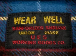 UES Heavy Flannel Shirt Dark Blue Check