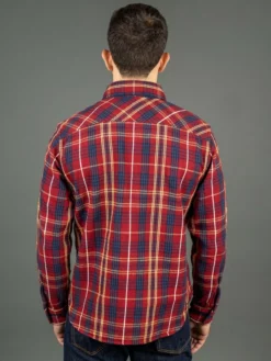 UES Heavy Flannel Shirt Dark Red Check