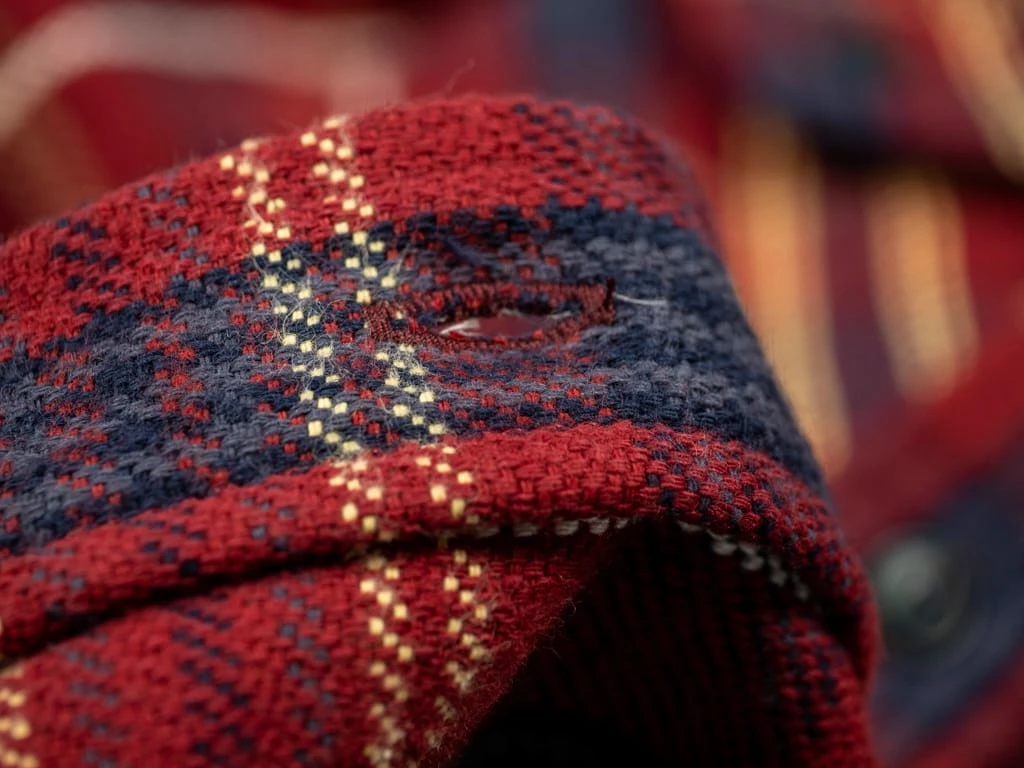 UES Heavy Flannel Shirt Dark Red Check 24 UES Heavy Flannel Shirt Dark Red Check