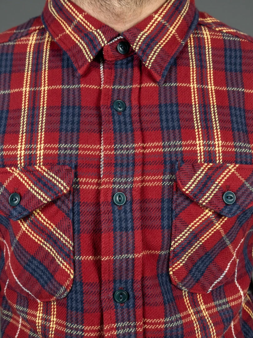 UES Heavy Flannel Shirt Dark Red Check 8 UES Heavy Flannel Shirt Dark Red Check