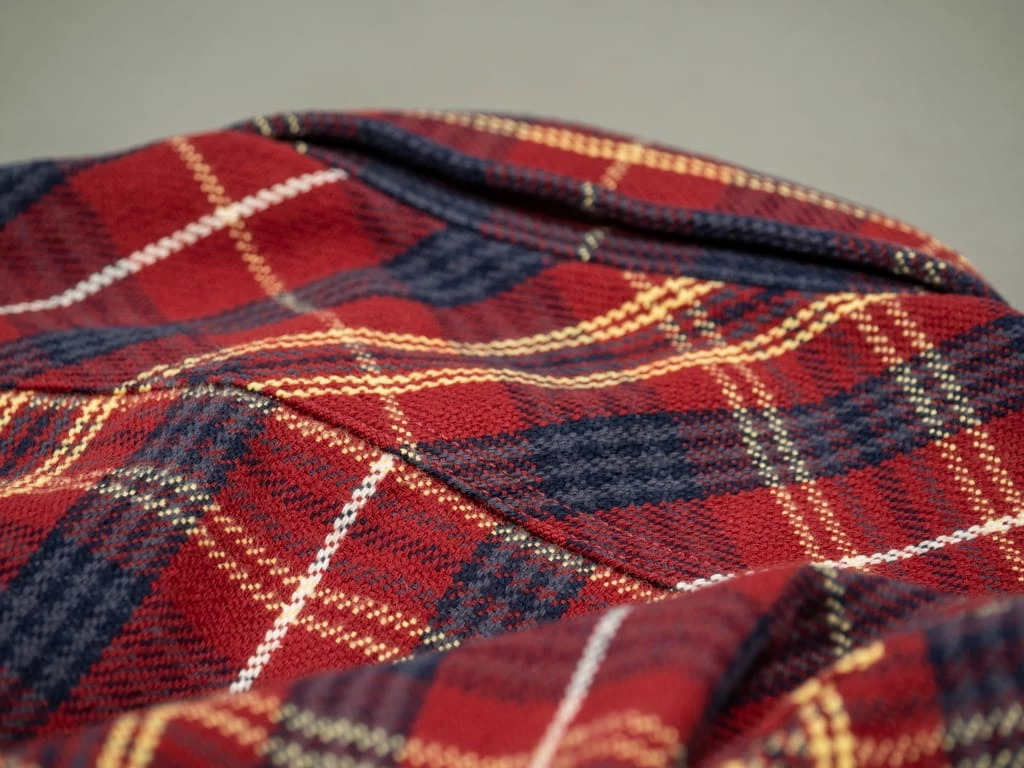 UES Heavy Flannel Shirt Dark Red Check 26 UES Heavy Flannel Shirt Dark Red Check