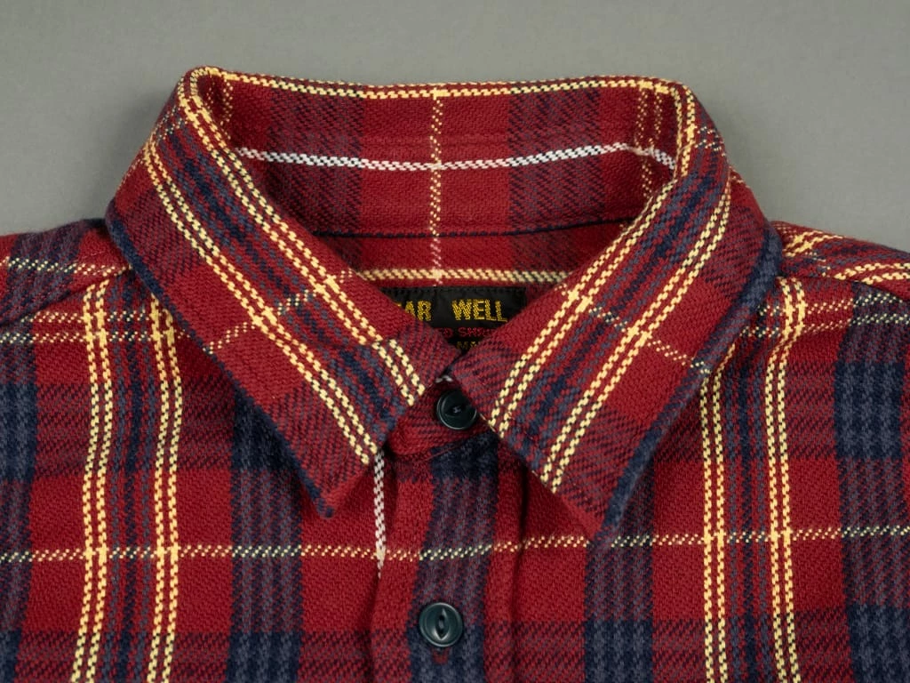 UES Heavy Flannel Shirt Dark Red Check 13 UES Heavy Flannel Shirt Dark Red Check