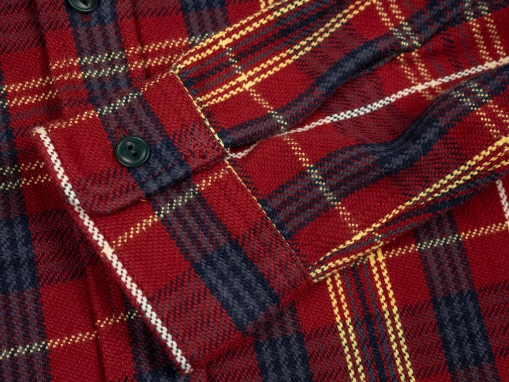 UES Heavy Flannel Shirt Dark Red Check 16 UES Heavy Flannel Shirt Dark Red Check
