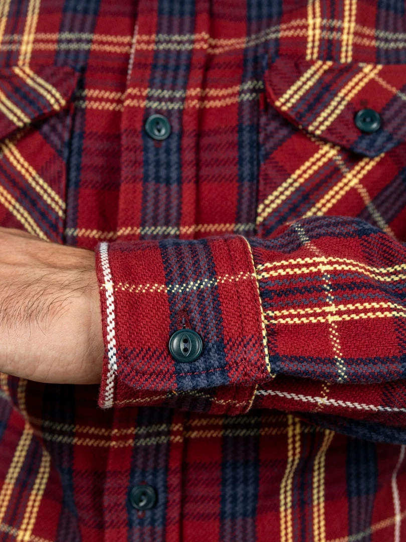 UES Heavy Flannel Shirt Dark Red Check 9 UES Heavy Flannel Shirt Dark Red Check