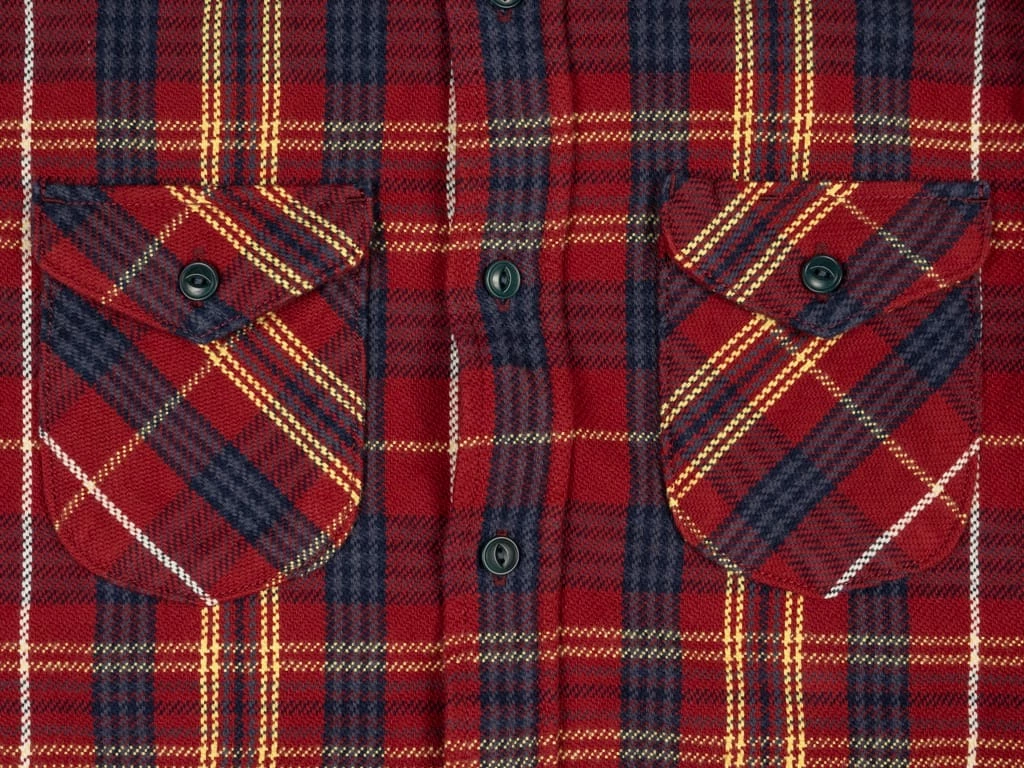 UES Heavy Flannel Shirt Dark Red Check 14 UES Heavy Flannel Shirt Dark Red Check