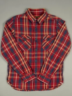 UES Heavy Flannel Shirt Dark Red Check 37 UES Heavy Flannel Shirt Dark Red Check