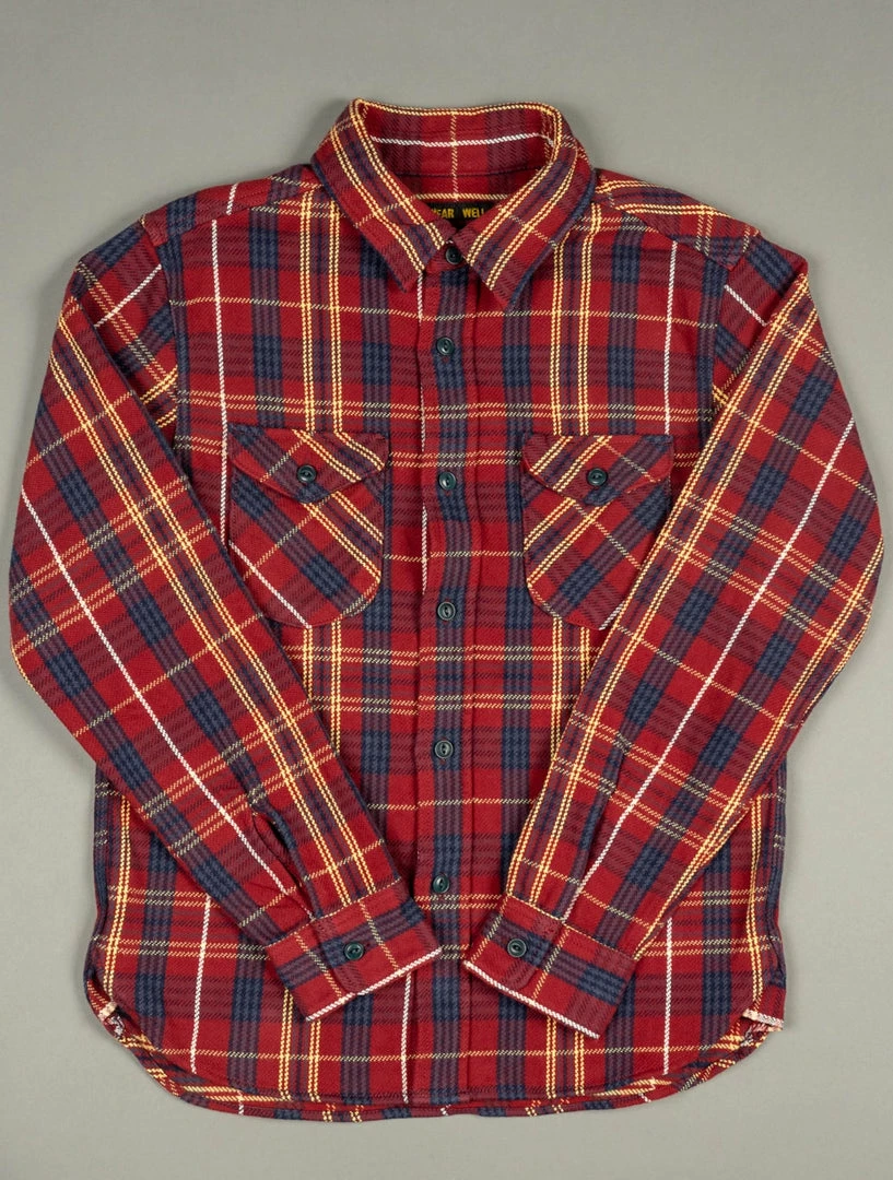 UES Heavy Flannel Shirt Dark Red Check 10 UES Heavy Flannel Shirt Dark Red Check
