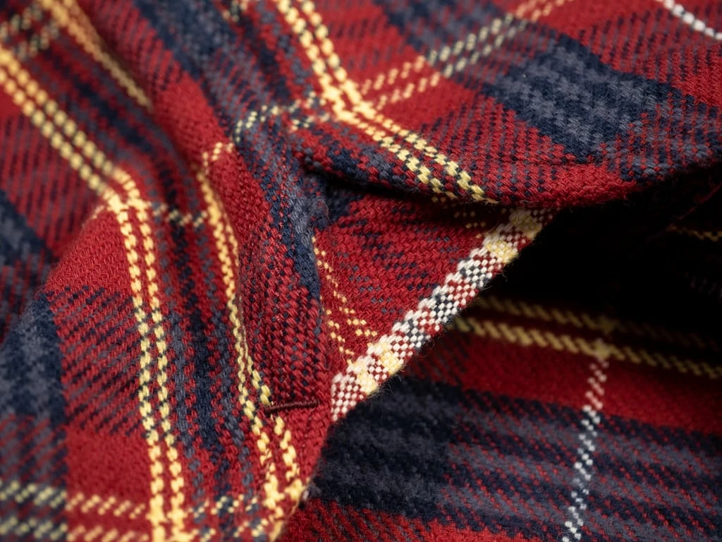 UES Heavy Flannel Shirt Dark Red Check 20 UES Heavy Flannel Shirt Dark Red Check