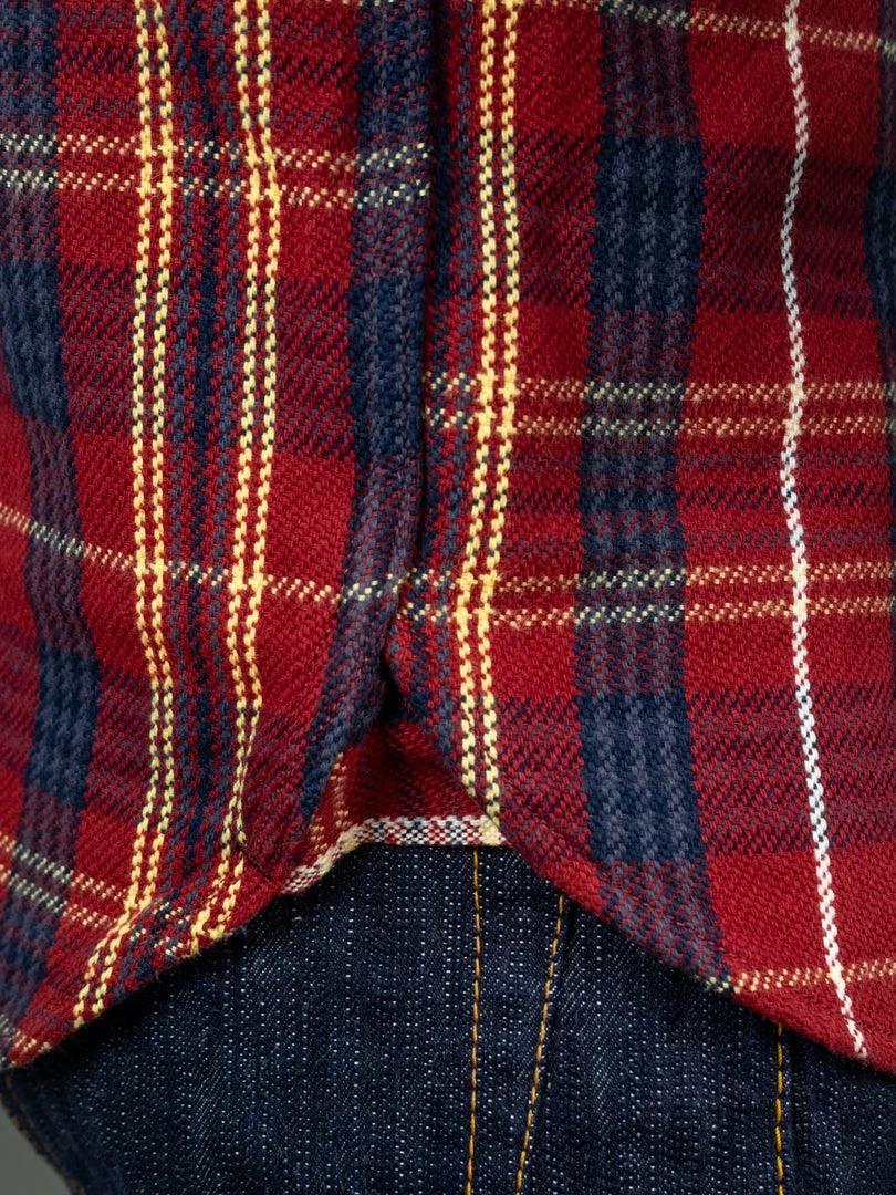 UES Heavy Flannel Shirt Dark Red Check 7 UES Heavy Flannel Shirt Dark Red Check