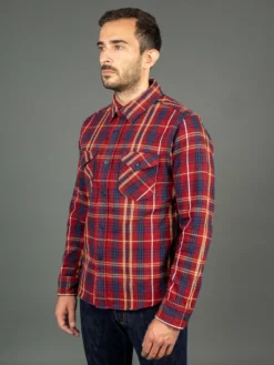 UES Heavy Flannel Shirt Dark Red Check 32 UES Heavy Flannel Shirt Dark Red Check