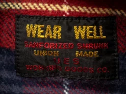 UES Heavy Flannel Shirt Dark Red Check 50 UES Heavy Flannel Shirt Dark Red Check